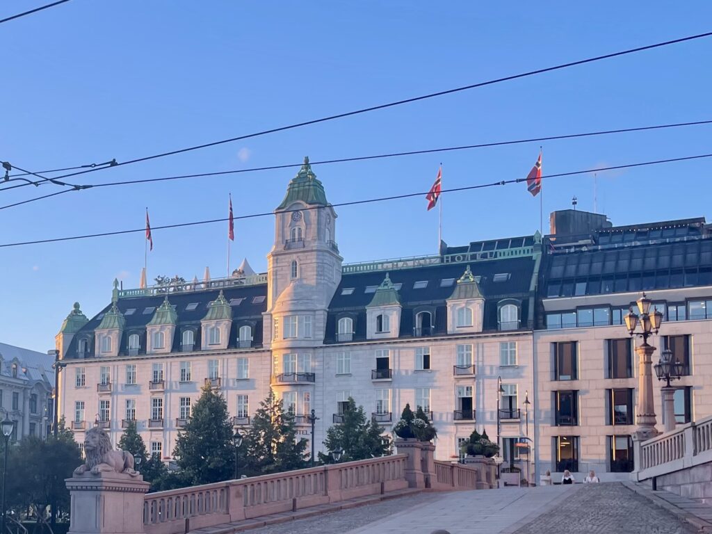 Grand Hotel Oslo, where Ludwig Wittgenstein and David Pinsent stayed during their first trip to Norway