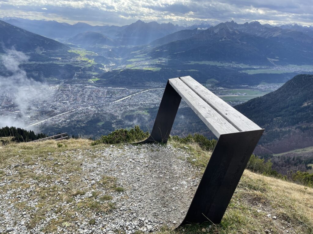 Perspektivenweg, Nordkette, entworfen von Snøhetta, architektonische Interventionen mit Zitaten von Ludwig Wittgenstein