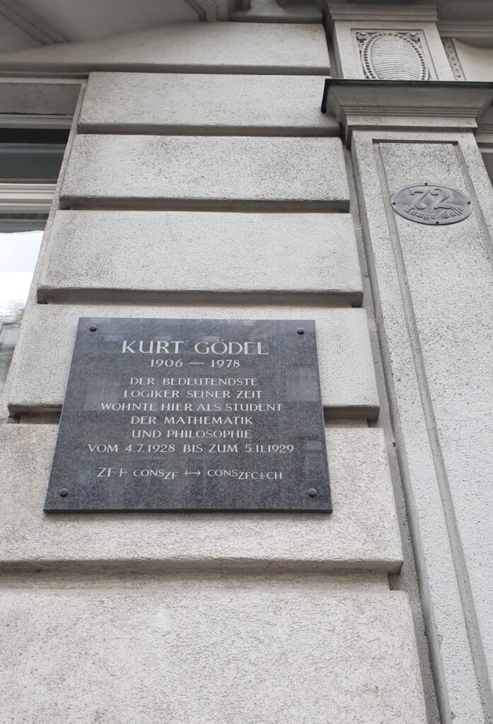 Kurt Gödel Gedenktafel, Wien, Alser Straße