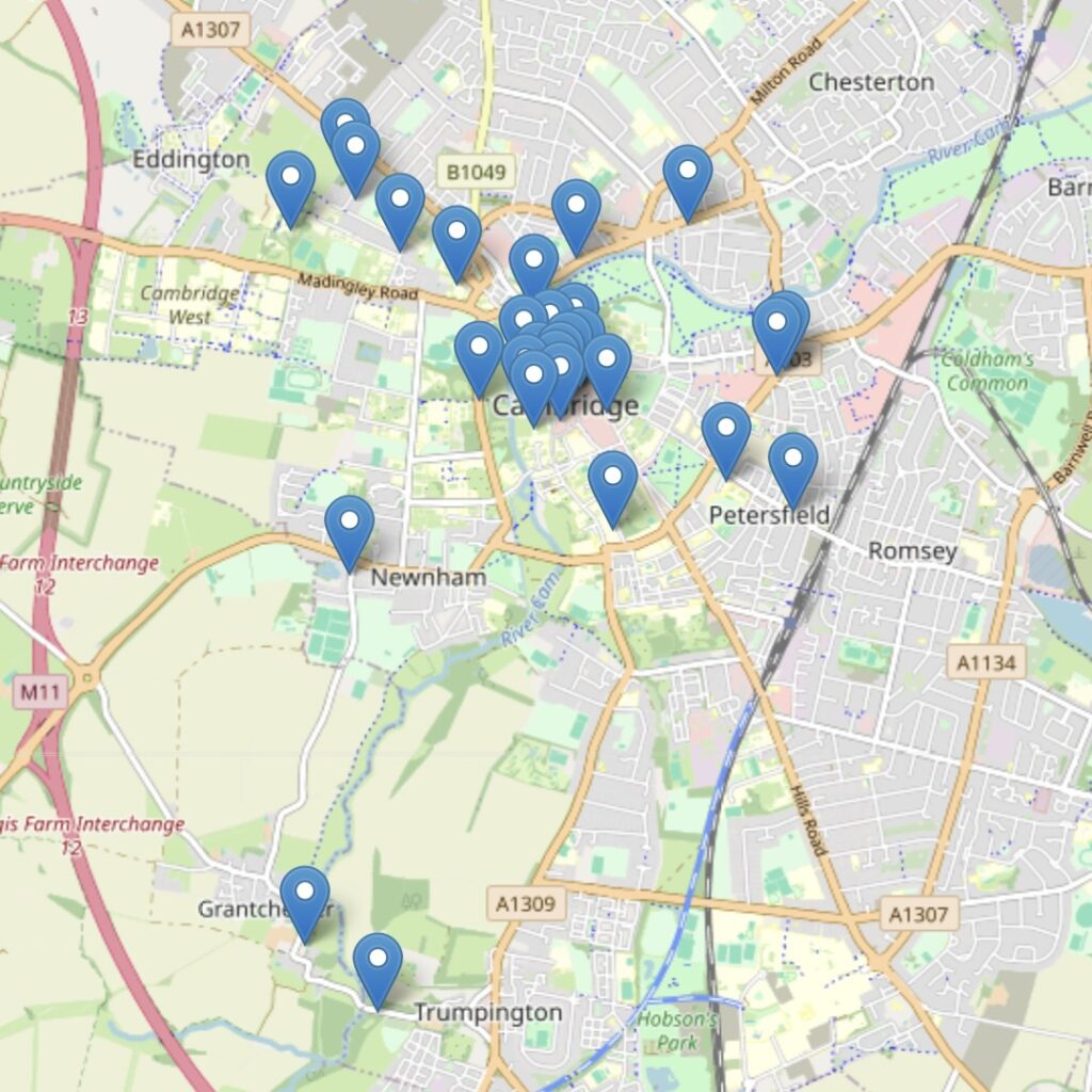 Wittgenstein in Cambridge Map